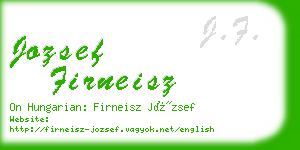 jozsef firneisz business card